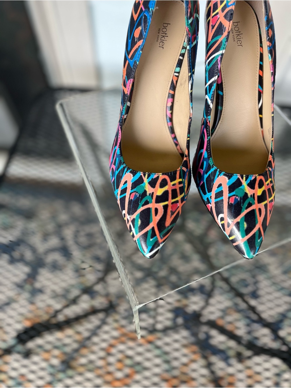 Botkier Multicolor Graffiti Pointed Toe Stiletto Pumps - Picture 5 of 8